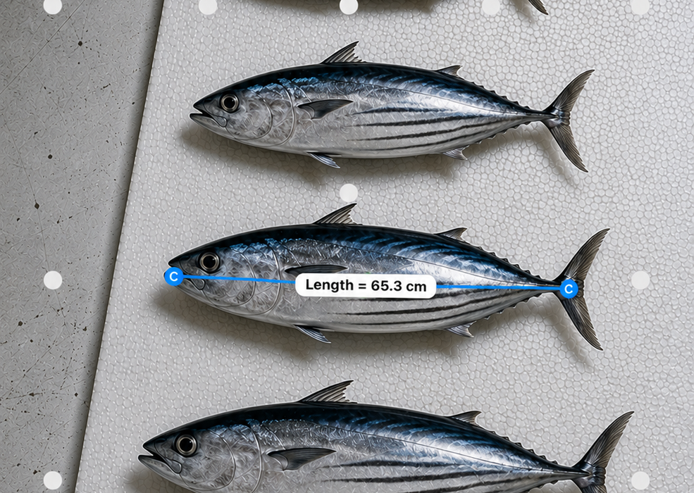 MatsyaMetri enables users to capture images of fish and estimate their dimensions using an intelligent, image-based measuring tool.